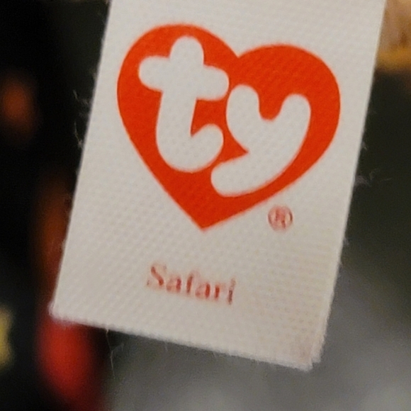 TY BEANIE BOOS Safari  Plush Stuffed Animal Purple Eyes - Picture 9 of 12